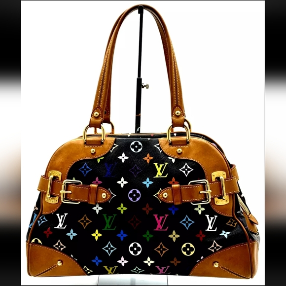 Louis Vuitton Hand Bag Claudia Black Monogram Multicolor CE0142 - Picture 1 of 16